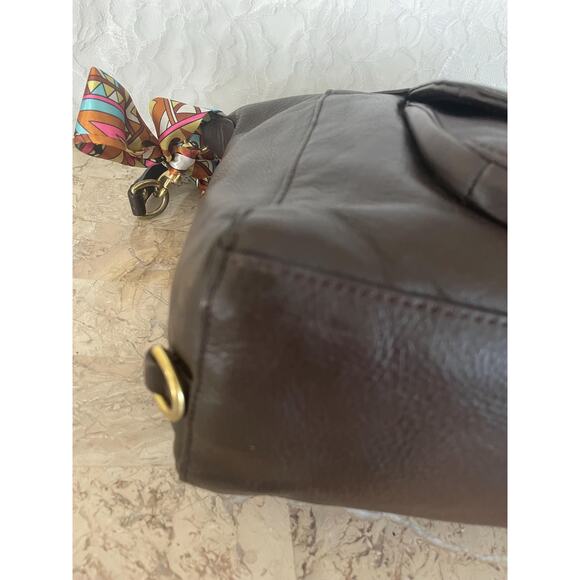 Coach campbell Dark brown leather convertible satchel shoulder bag F24690 - Picture 7 of 12